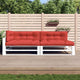 Coussins de palette vidaxl 5 st tissu rouge