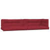 Coussins de palette vidaxl 5 st tissu vin rouge