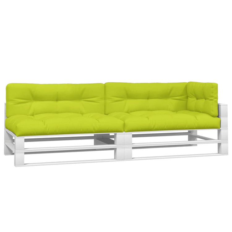 Coussins de palette vidaxl 5 st tissu vert clair