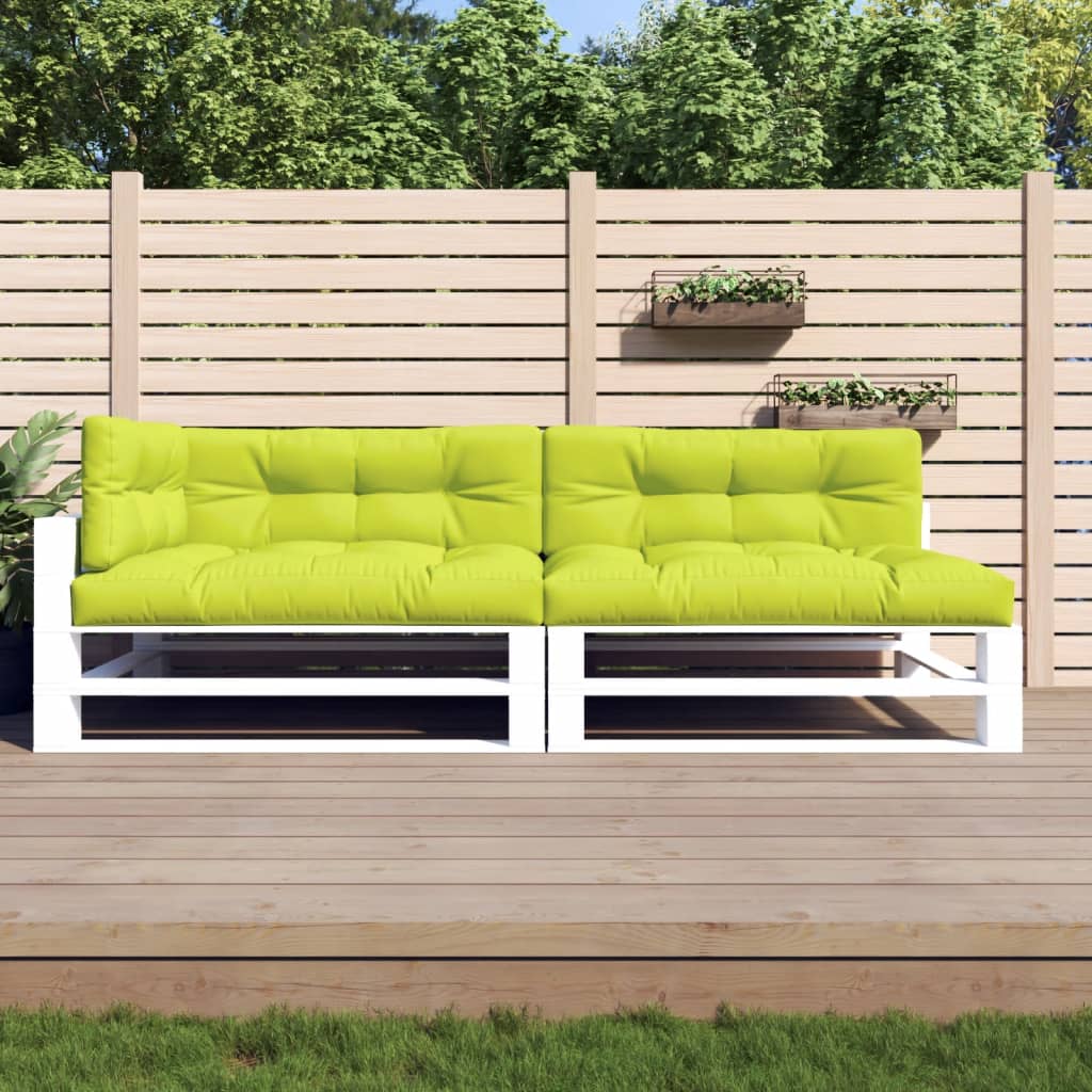 Coussins de palette vidaxl 5 st tissu vert clair
