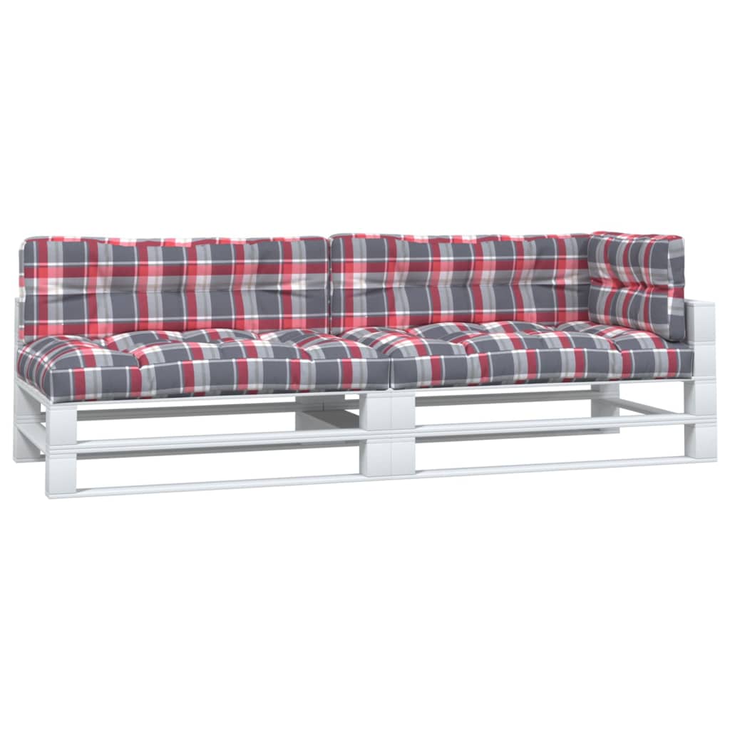 Coussins de palette vidaxl 5 stedcase motif tissu rouge