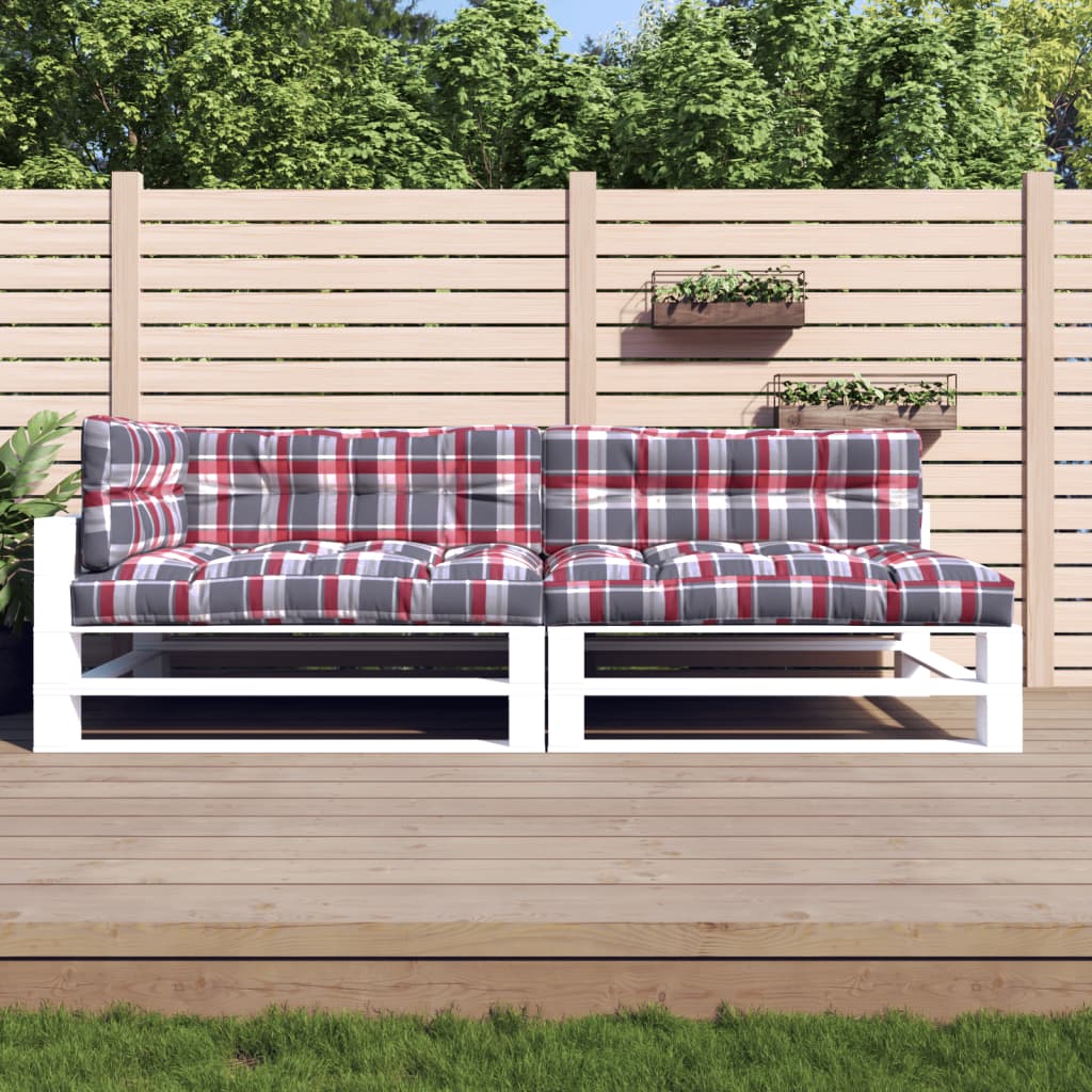 Coussins de palette vidaxl 5 stedcase motif tissu rouge
