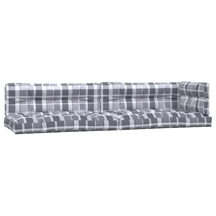 Coussins de palette vidaxl 5 st tissu diamant motif gris