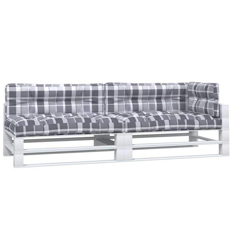 Coussins de palette vidaxl 5 st tissu diamant motif gris