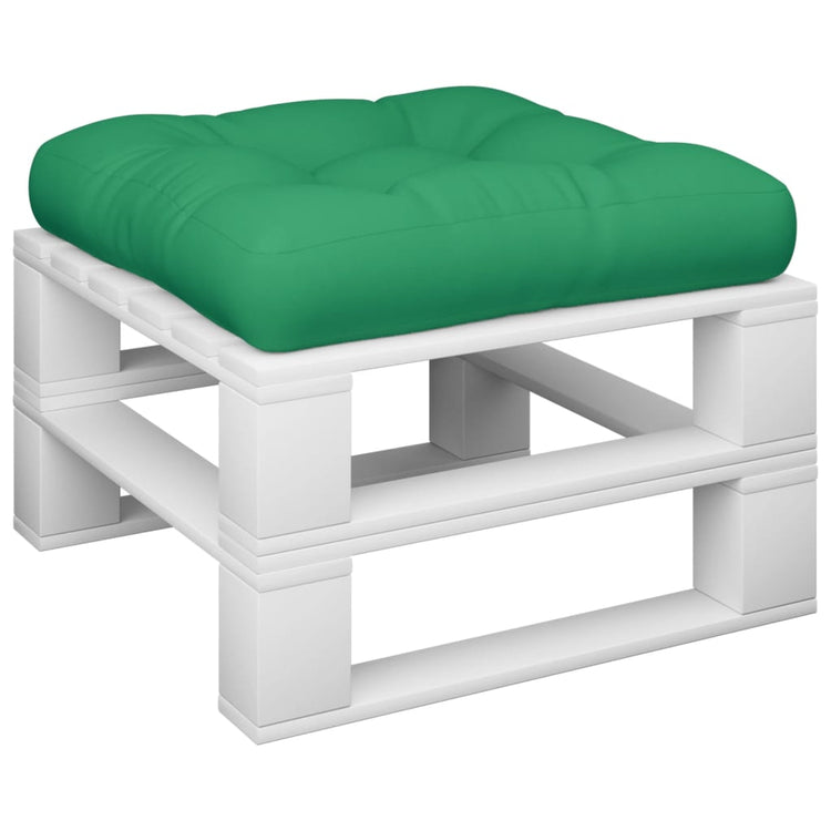 Coussin de palette vidaxl 58x58x10 cm tissu vert