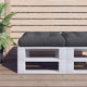 VidaXL coussin de palette 58x58x10 cm tissu noir