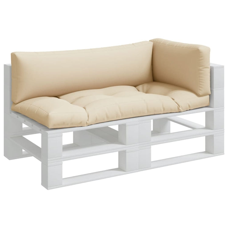 Coussins de palette vidaxl 3 St tissu beige