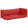 Coussins de palette vidaxl 3 st tissu rouge