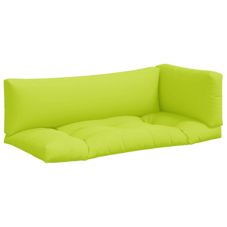 Coussins de palette vidaxl 3 st tissu vert clair