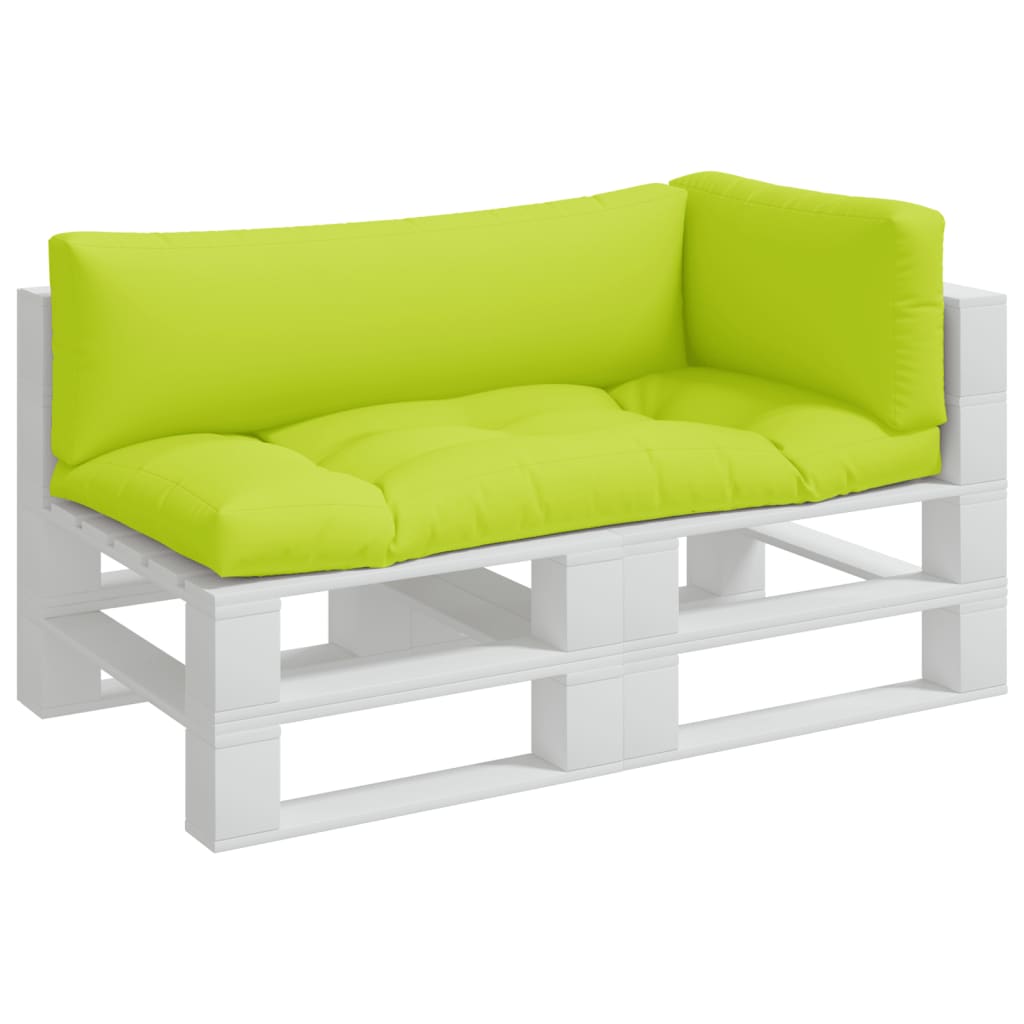 Coussins de palette vidaxl 3 st tissu vert clair