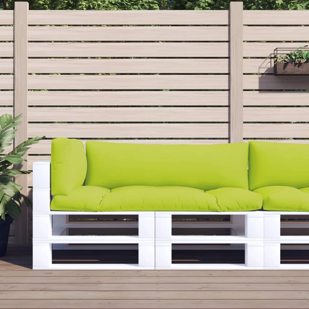 Coussins de palette vidaxl 3 st tissu vert clair