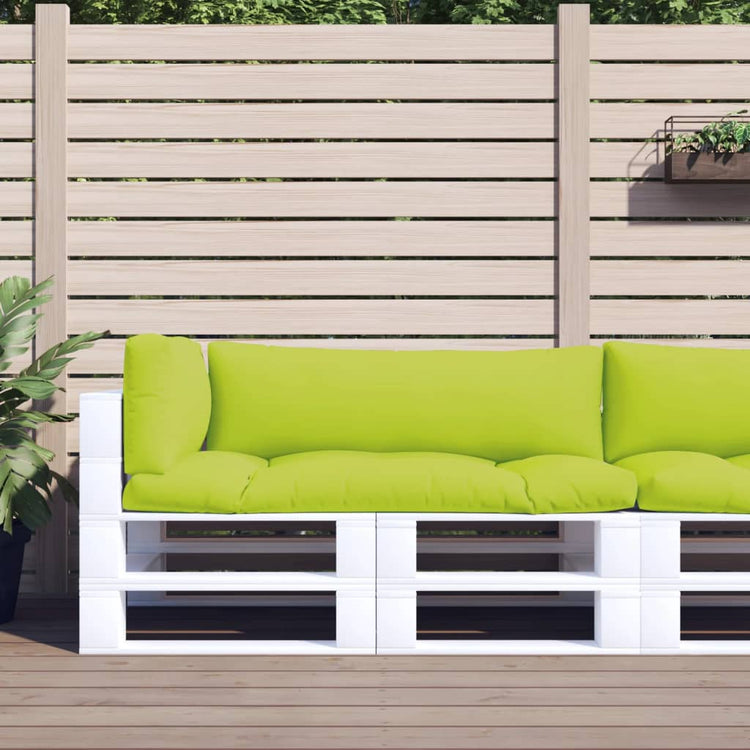 Coussins de palette vidaxl 3 st tissu vert clair