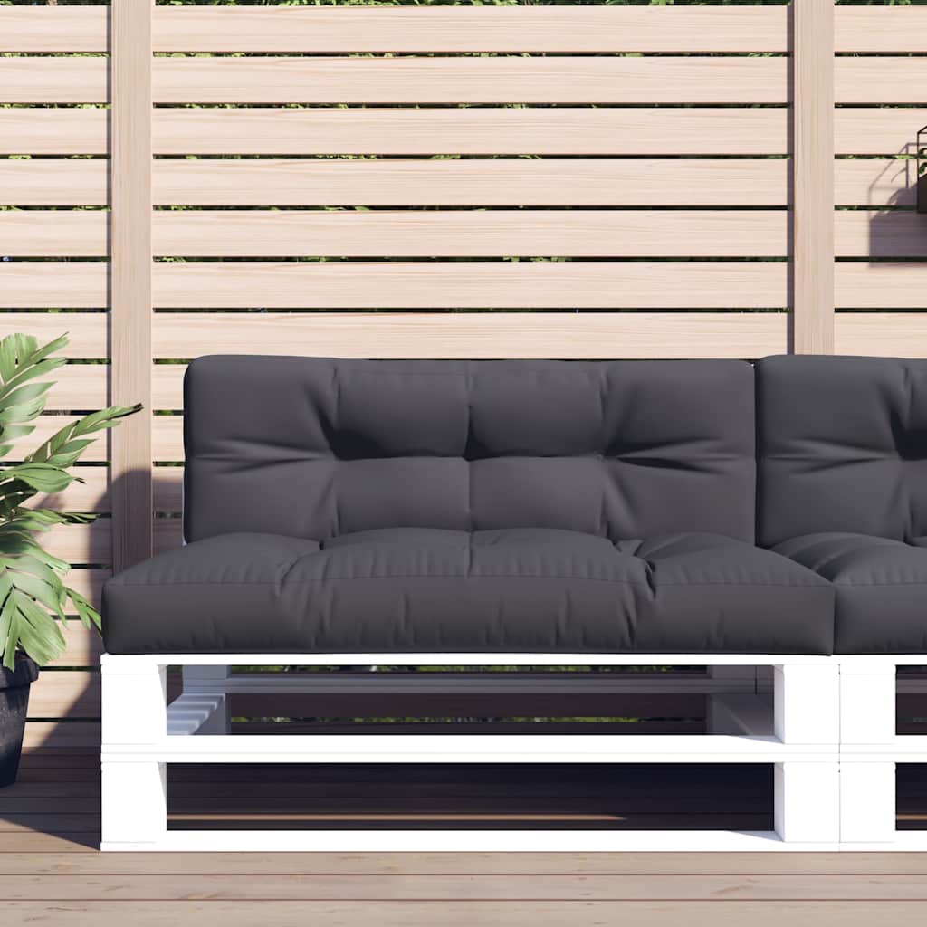 VidaXL coussin palette 120x40x12 cm tissu anthracite