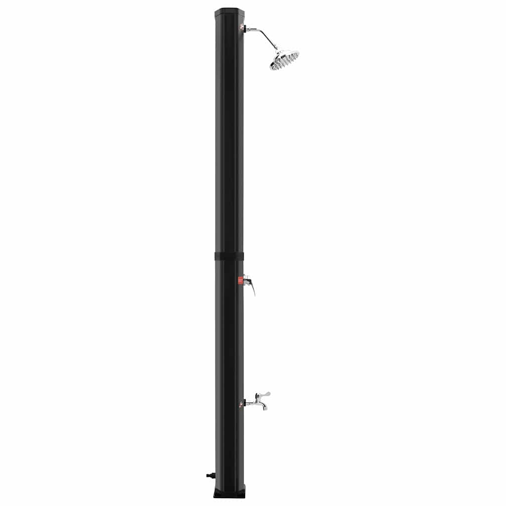 Vidaxl Solaire de douche extérieure avec pomme de douche et taper 35 l noir