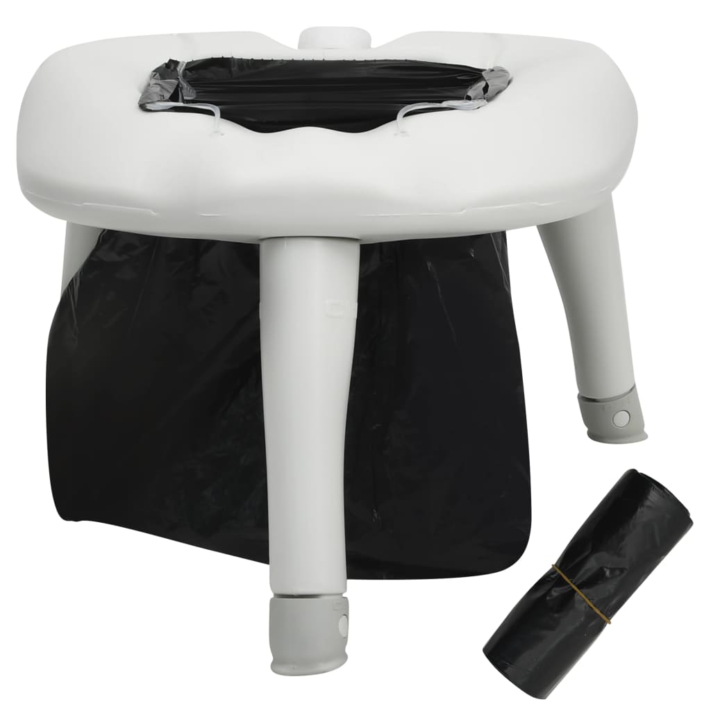 Vidaxl Camping Toilet avec sacs 200 kg