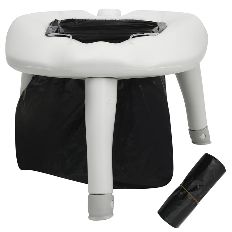 Vidaxl Camping Toilet avec sacs 200 kg