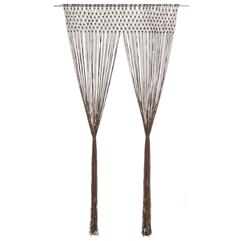 Vidaxl rideau macramé 140x240 cm coton taupe