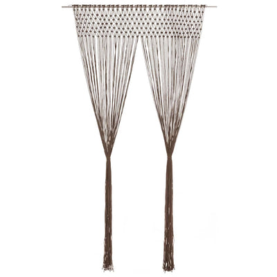 Vidaxl rideau macramé 140x240 cm coton taupe