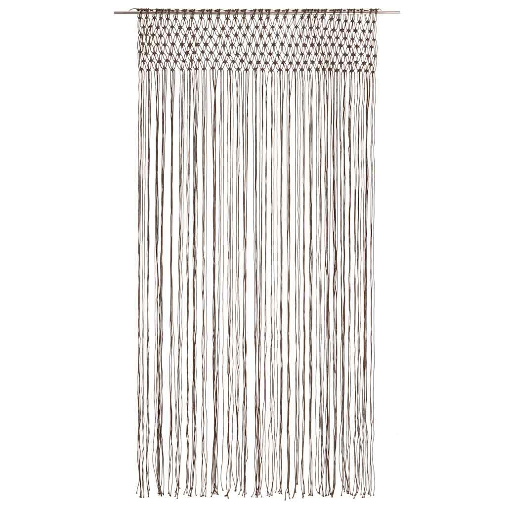Vidaxl rideau macramé 140x240 cm coton taupe
