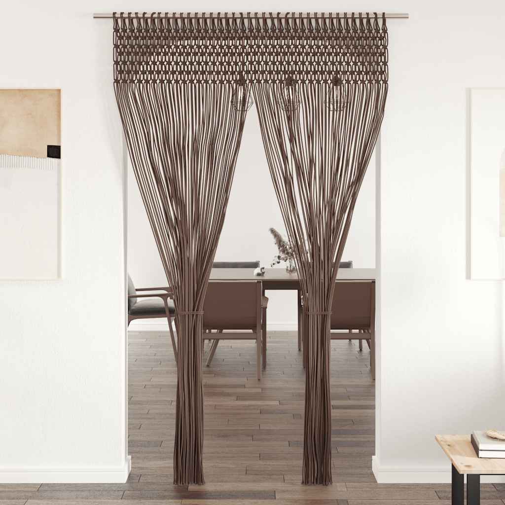 Vidaxl rideau macramé 140x240 cm coton taupe