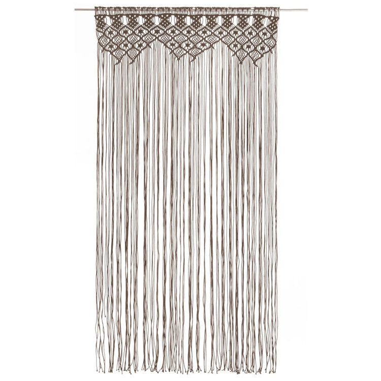 Vidaxl rideau macramé 140x240 cm coton taupe
