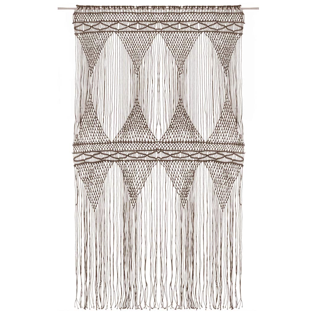 Vidaxl rideau macramé 140x240 cm coton taupe