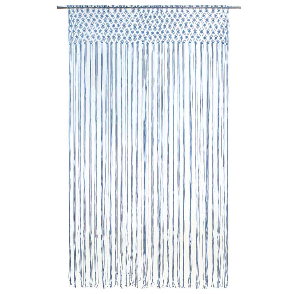 Vidaxl rideau macramé 140x240 cm Coton bleu