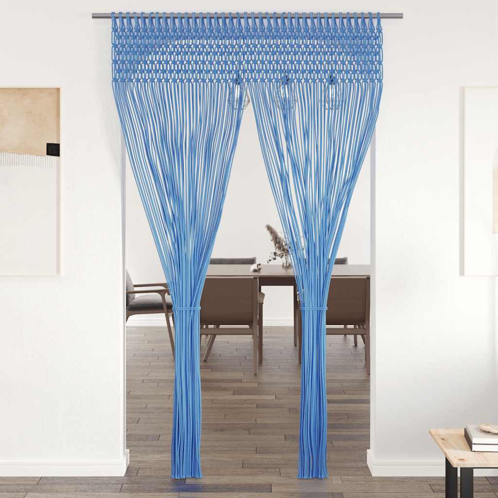 Vidaxl rideau macramé 140x240 cm Coton bleu