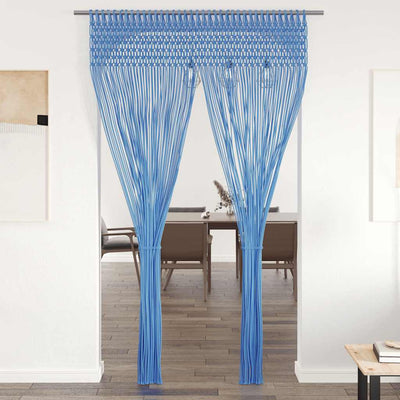 Vidaxl rideau macramé 140x240 cm Coton bleu