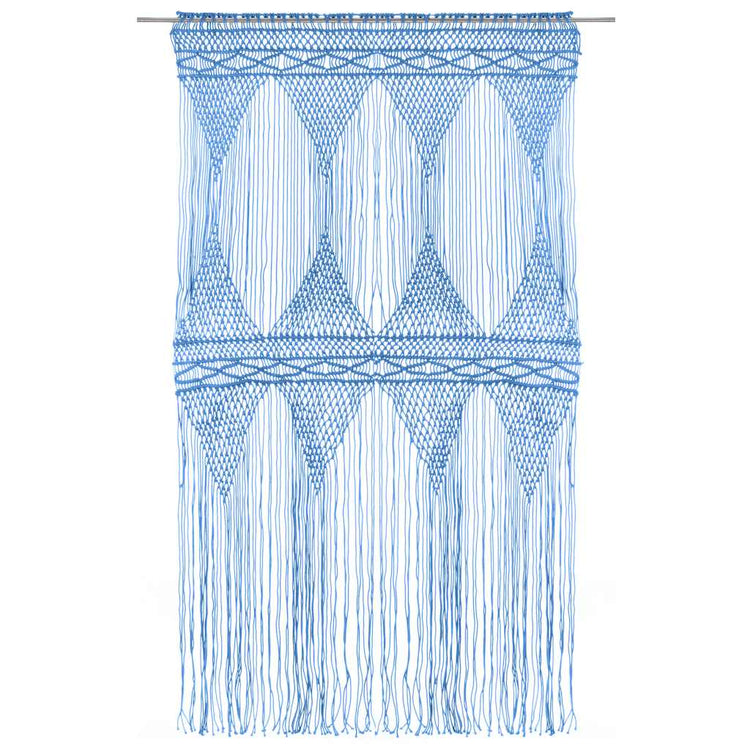 Vidaxl rideau macramé 140x240 cm Coton bleu