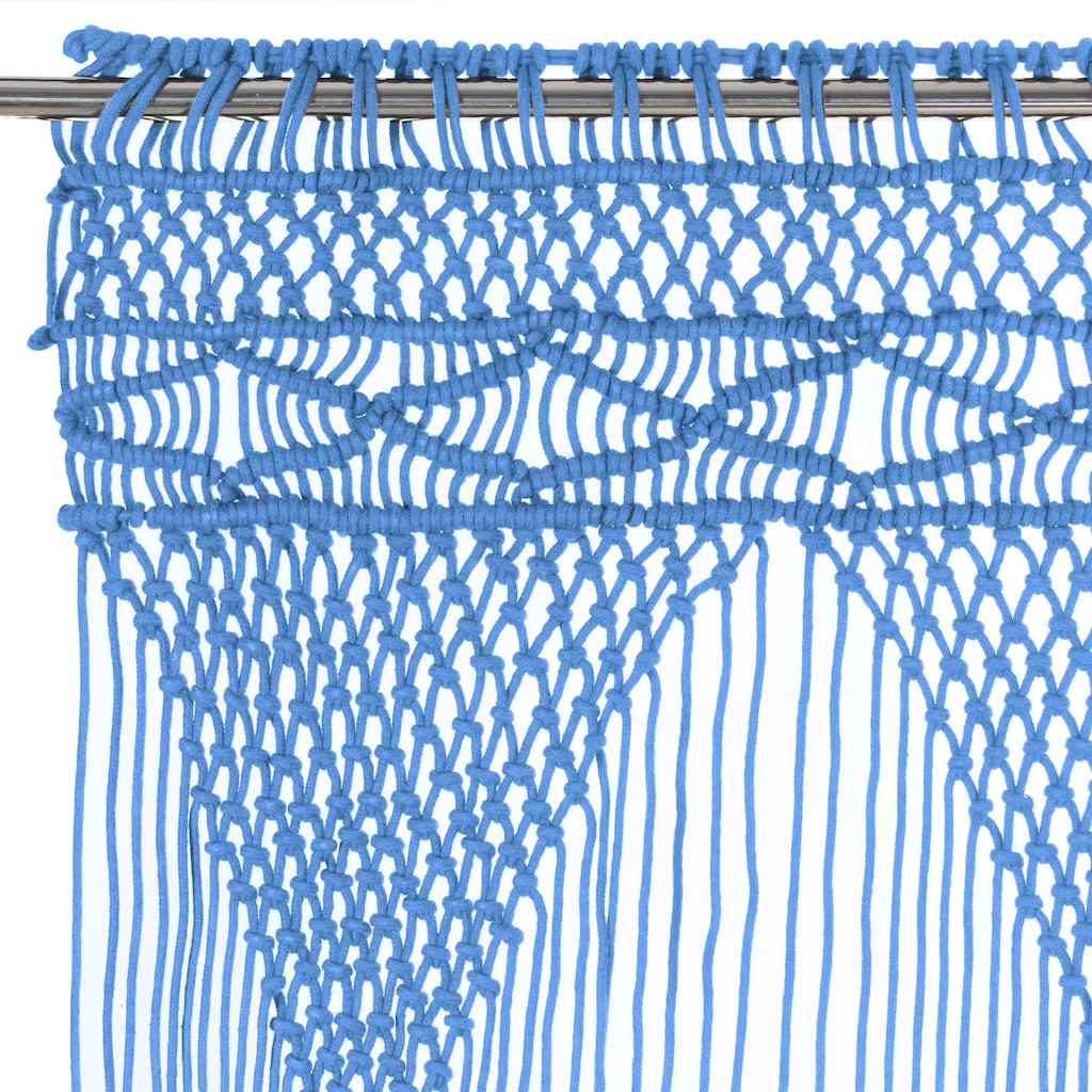 Vidaxl rideau macramé 140x240 cm Coton bleu