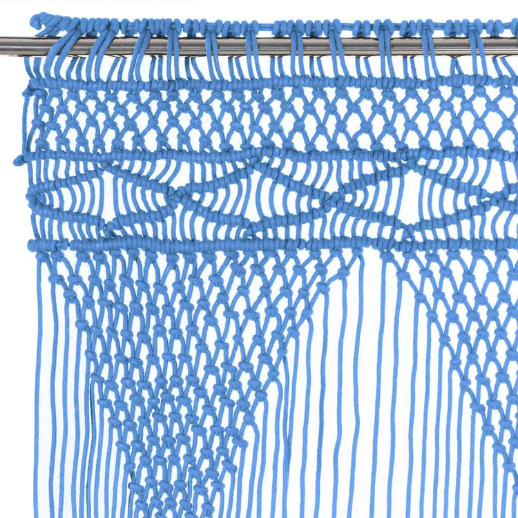 Vidaxl rideau macramé 140x240 cm Coton bleu