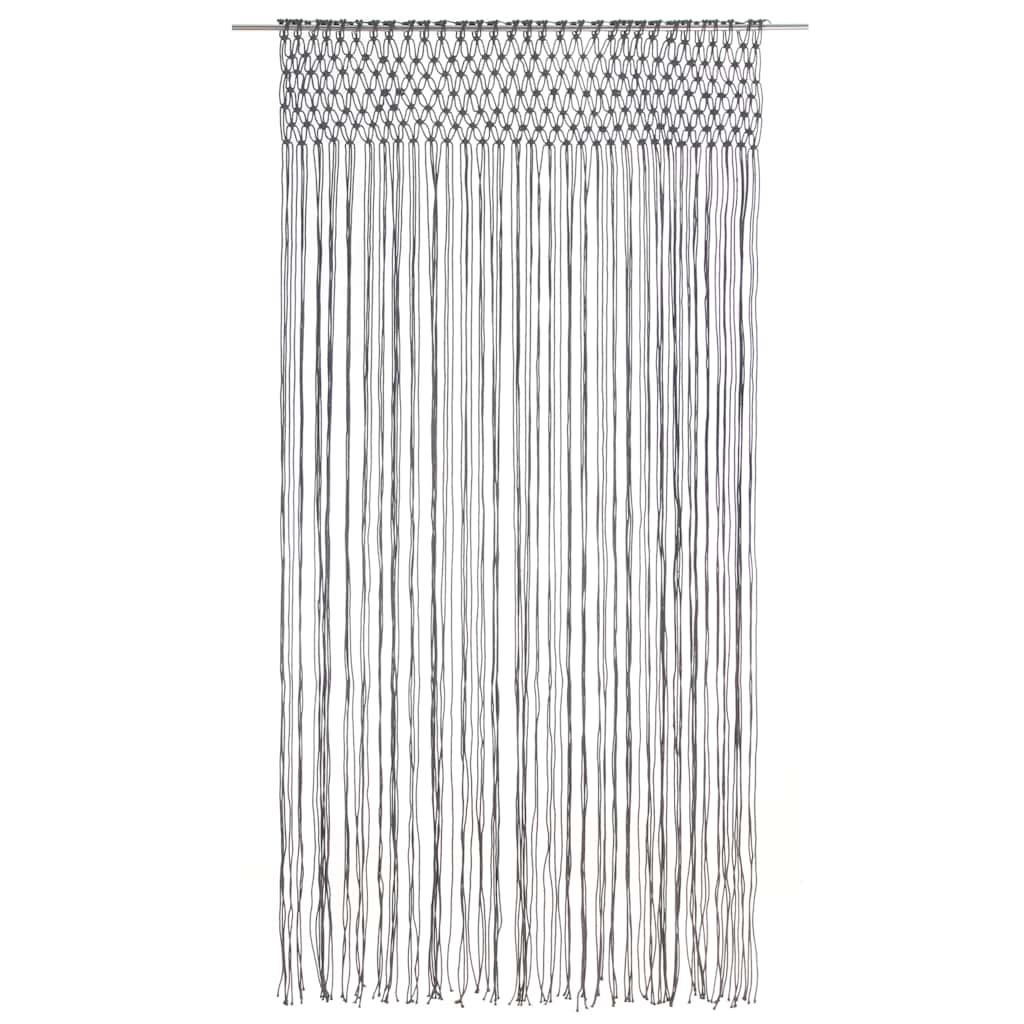 Vidaxl rideau macramé 140x240 cm anthracite de coton
