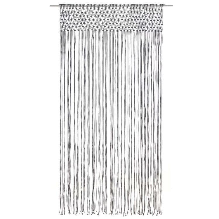 Vidaxl rideau macramé 140x240 cm anthracite de coton