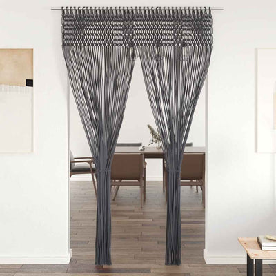 Vidaxl rideau macramé 140x240 cm anthracite de coton