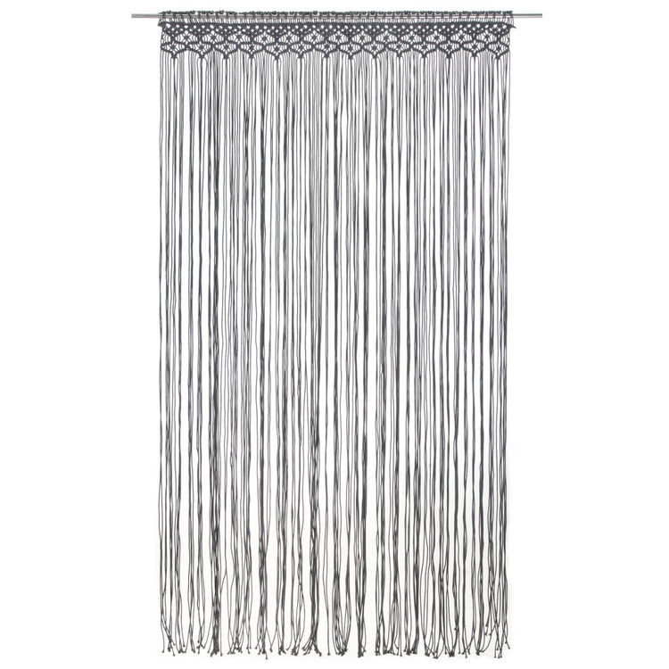 Vidaxl rideau macramé 140x240 cm anthracite de coton