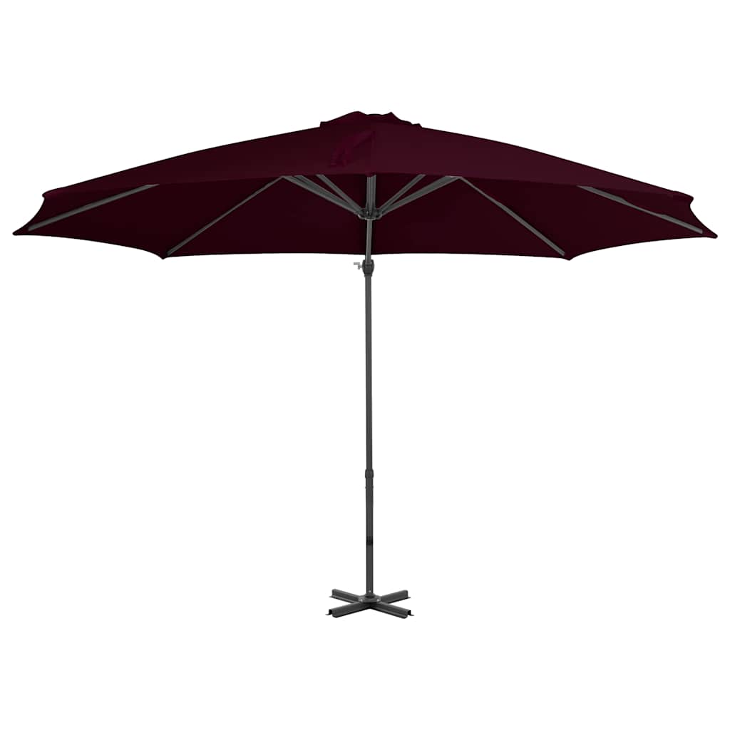 Vidaxl Parasol flottant avec un poteau en aluminium 300 cm rouge