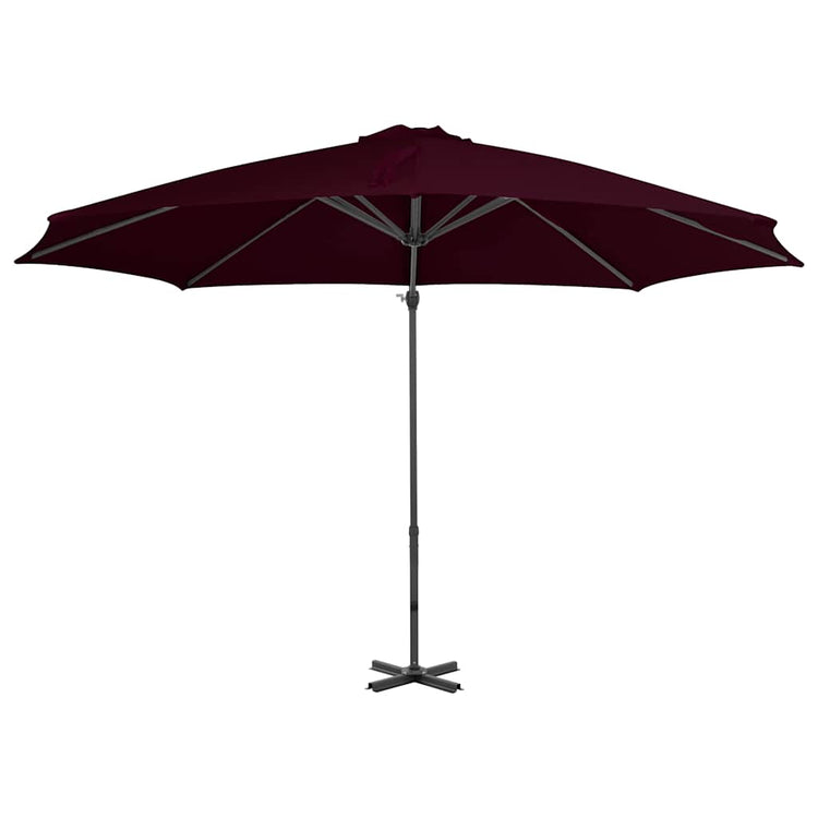 Vidaxl Parasol flottant avec un poteau en aluminium 300 cm rouge