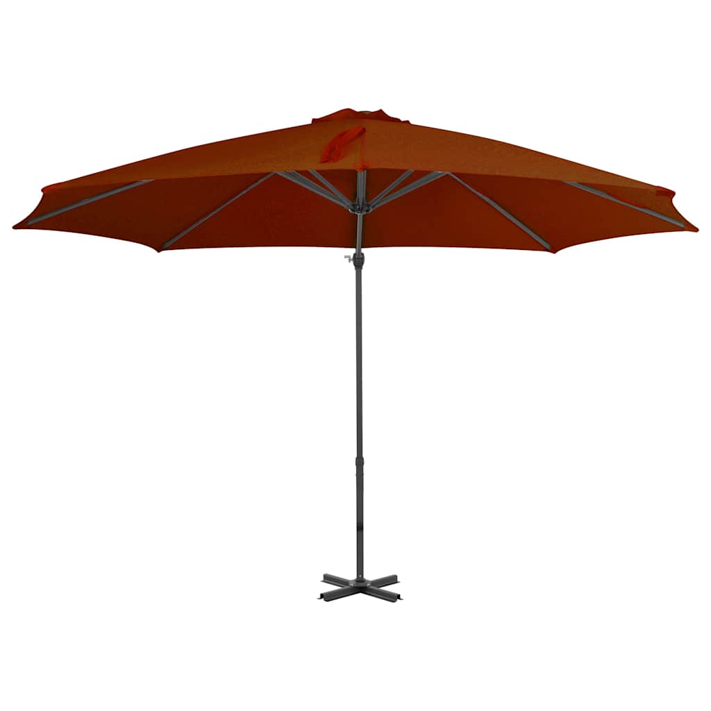Vidaxl Parasol flottant avec poteau en aluminium 300 cm en terre cuite -colored