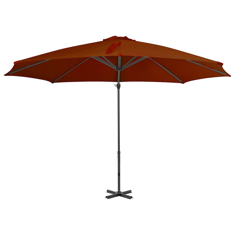 Vidaxl Parasol flottant avec poteau en aluminium 300 cm en terre cuite -colored