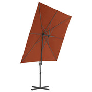 Vidaxl Parasol flottant avec poteau en acier 250x250 cm en terre cuite -colored - afbeelding 3