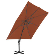Vidaxl Parasol flottant avec poteau en aluminium 400x300 cm en terre cuite -colored - afbeelding 3