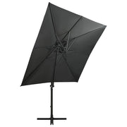 Vidaxl Parasol flottant avec poteau et éclairage LED Couleur anthracite de 250 cm - afbeelding 3