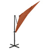 Vidaxl Parasol flottant avec poteau et éclairage LED Couleur en terre cuite de 250 cm