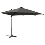 Vidaxl Parasol flottant avec poteau et éclairage LED Couleur anthracite de 300 cm - afbeelding 1