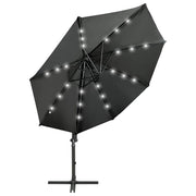 Vidaxl Parasol flottant avec poteau et éclairage LED Couleur anthracite de 300 cm - afbeelding 2