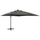 Vidaxl Parasol flottant avec poteau et éclairage LED Couleur anthracite de 300 cm