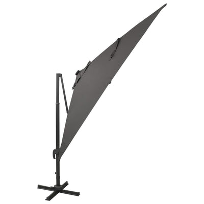 Vidaxl Parasol flottant avec poteau et éclairage LED Couleur anthracite de 300 cm