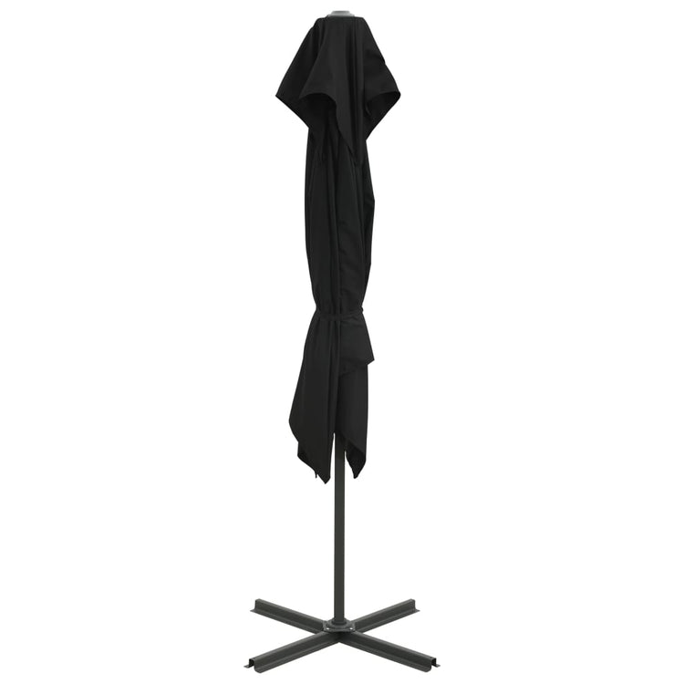 Parasol flottant vidaxl avec toit double 250x250 cm noir