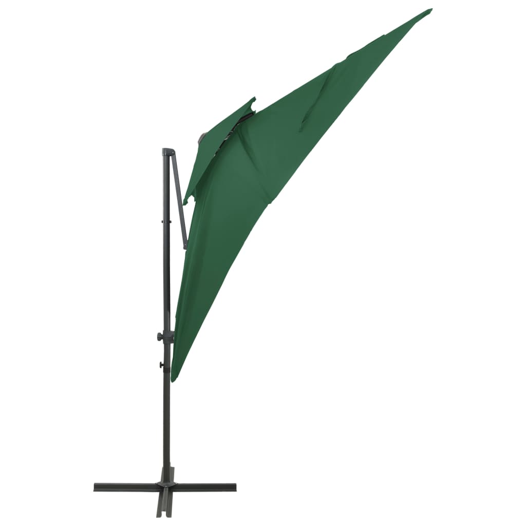 Vidaxl Parasol flottant avec un double toit 250x250 cm vert